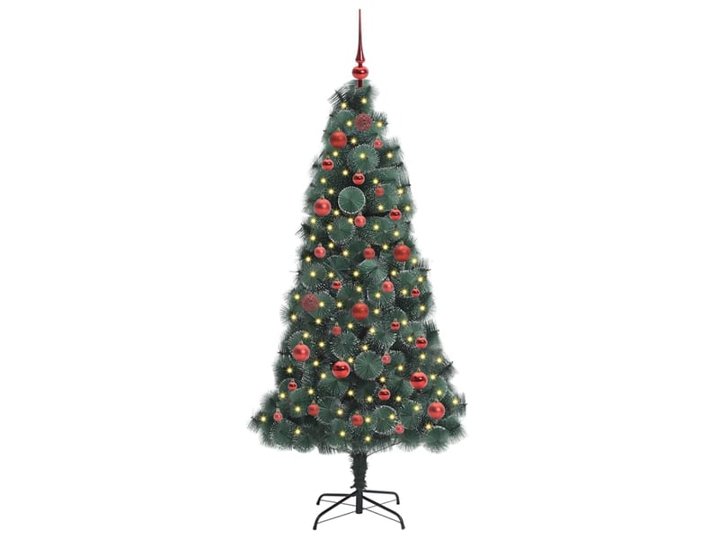  Sapin de noël, arbre de noël artificiel pré-éclairé avec ensemble de boules shl1009  - Conforama C