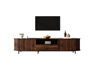 Meuble tv coloris bois foncé 180 cm   