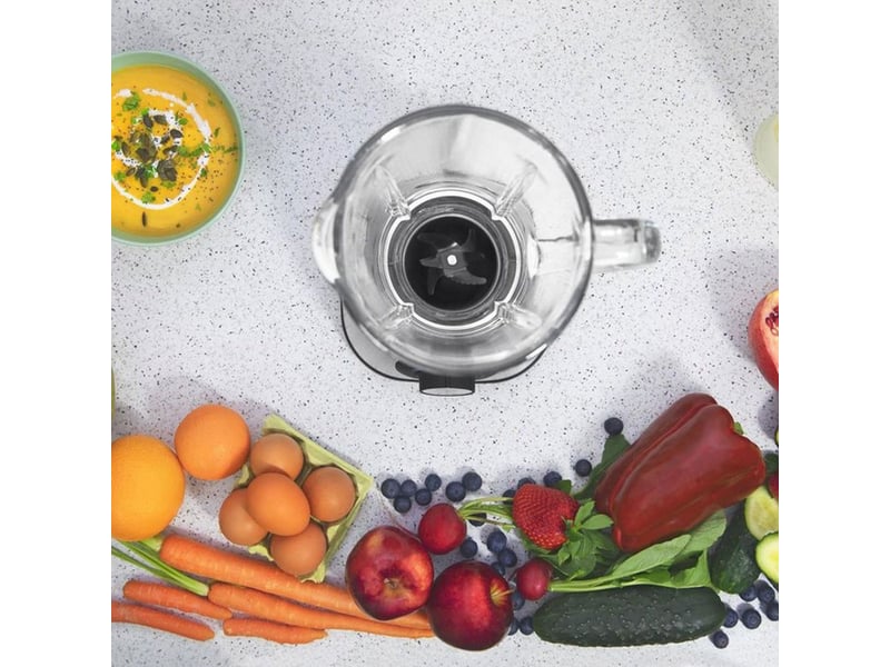  Blender de table power black titanium 2500 w 1,8 l 6 lames en verre thermoresistant 5 vitesses turbo glace pilée CEC41003 - Conforama D