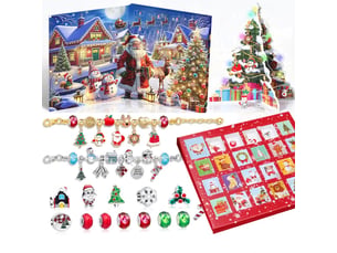 Calendrier de l'avent 2026 fille – 24 jours de bijoux et bracelets à créer, kit créatif pour enfant de 5 à 14 ans