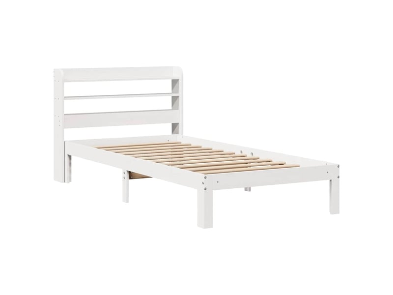  Lit simple- lit adulte -  cadre de lit avec tête de lit sans matelas blanc 90x200 cm  - Conforama B