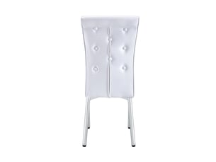 Lot de 2 chaises de salle à manger,à motif crocodile,pvc,blanc
