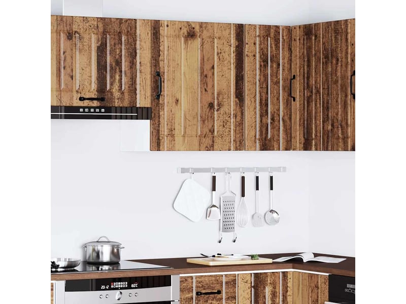  Meuble de rangement, armoire murale de cuisine lucca vieux bois bois ingénierie shl1406  - Conforama C