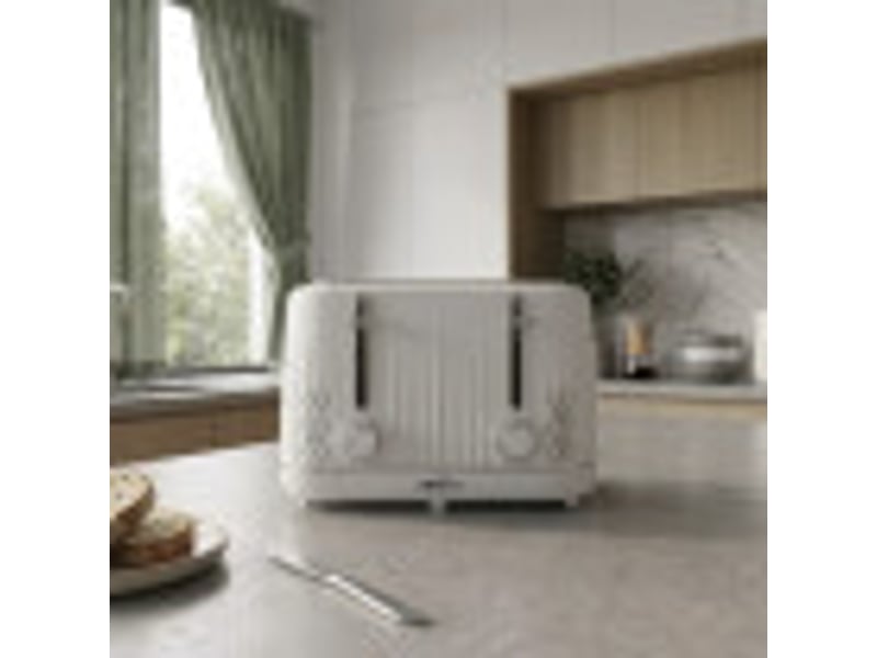  Grille-pain fabrilamp jacaranda 1860 w 4 fentes 7 niveaux blanc 19,5 x 29 x 29,5 cm 271411181 - Conforama D