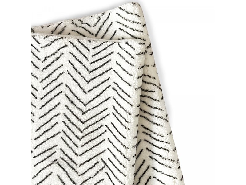  Tapis de bain antidérapant imprimé chevron  - Conforama C