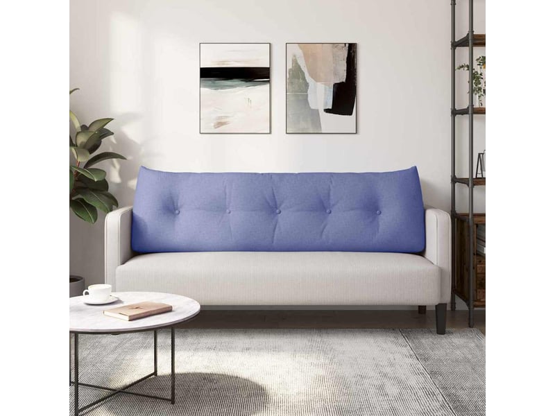  Coussin de dos, coussin de dossier bleu denim 160 x 24 x 50 cm tissu cf54544  - Conforama D