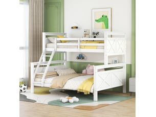 Lit superposé 140x200 cm <strong>MODENUIT </strong>  <strong></strong> coloris blanc