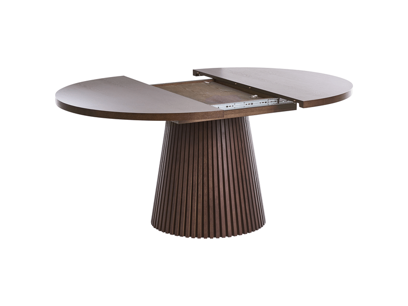 Table de salle à manger extensible moore frêne foncé 120160 cm 120 cm - Conforama E