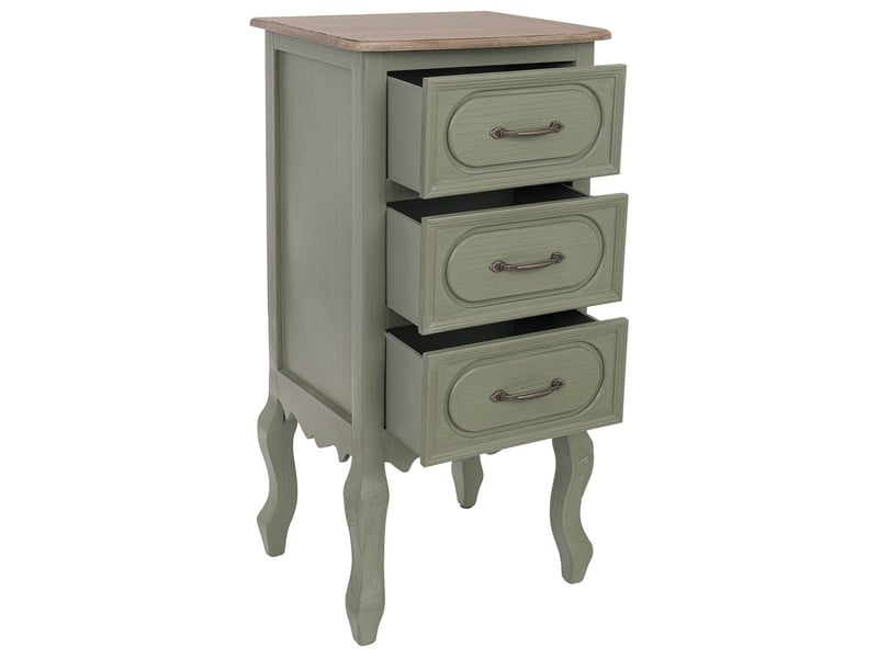  Table de chevet en bois vert 40x34,5x82 cm h  - Conforama E