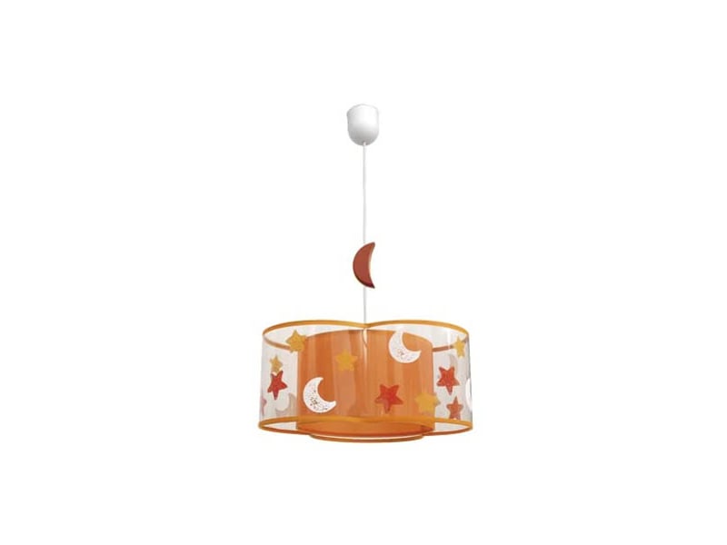  Suspension enfant fabrilamp astros orange 1xe27 hauteur réglable 35-70 cm ø37 cm 039593504 - Conforama A