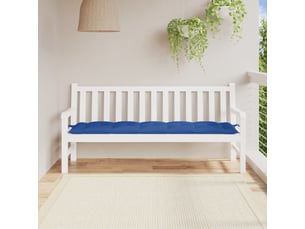 Coussin de banc de jardin, coussin d'assise bleu royal 180x50x7 cm tissu oxford cf52700