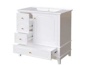 Meuble sous lavabo 76,5x47x87,5 cm avec lavabo mdf blanc