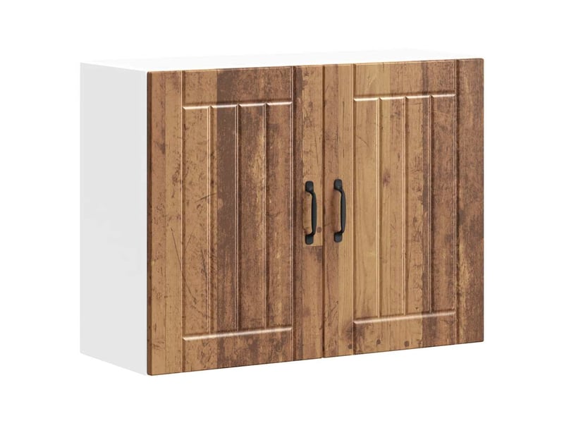 Meuble de rangement, armoire murale de cuisine lucca vieux bois bois ingénierie shl1895 - Conforama B