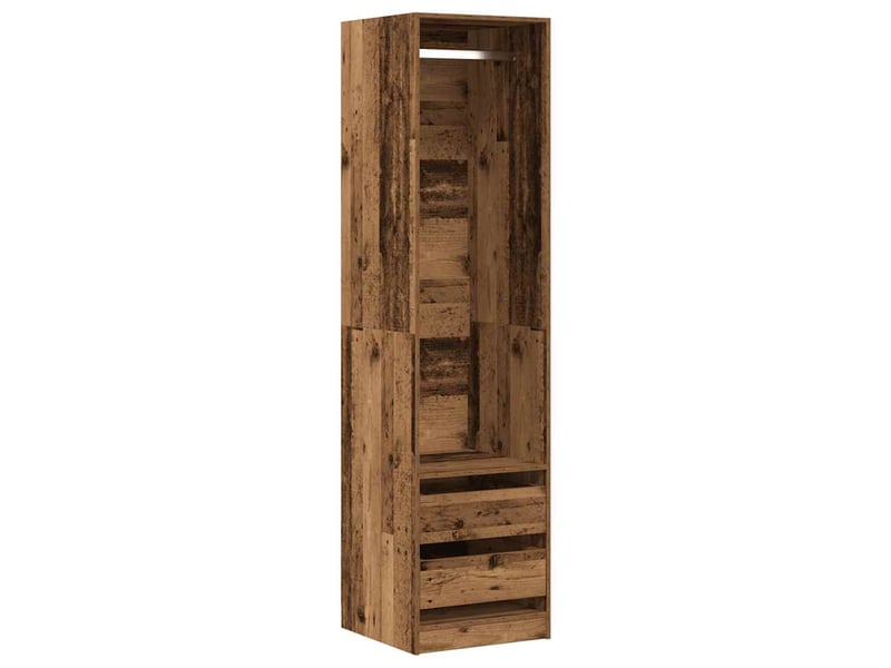  Garde-robe, armoire de rangement vieux bois 50x50x200 cm bois d'ingénierie shl53571  - Conforama A