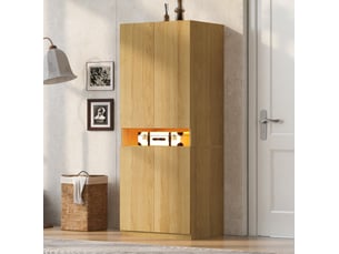 Armoire 4 porte(s) battante   <strong>MAISENTIEL</strong> <strong></strong> coloris bois clair largeur 70 cm