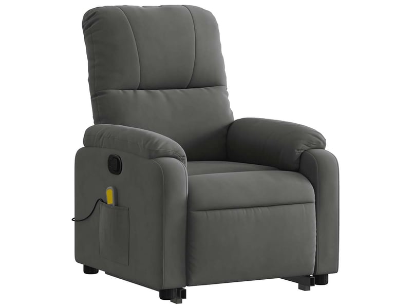  Fauteuil inclinable de massage, fauteuil relax gris foncé tissu microfibre shl89982  - Conforama D