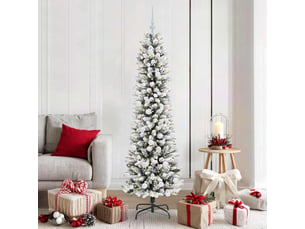 Sapin de noël artificiel, arbre de noël blanc 180 cm pvc, métal et plastique shl5559