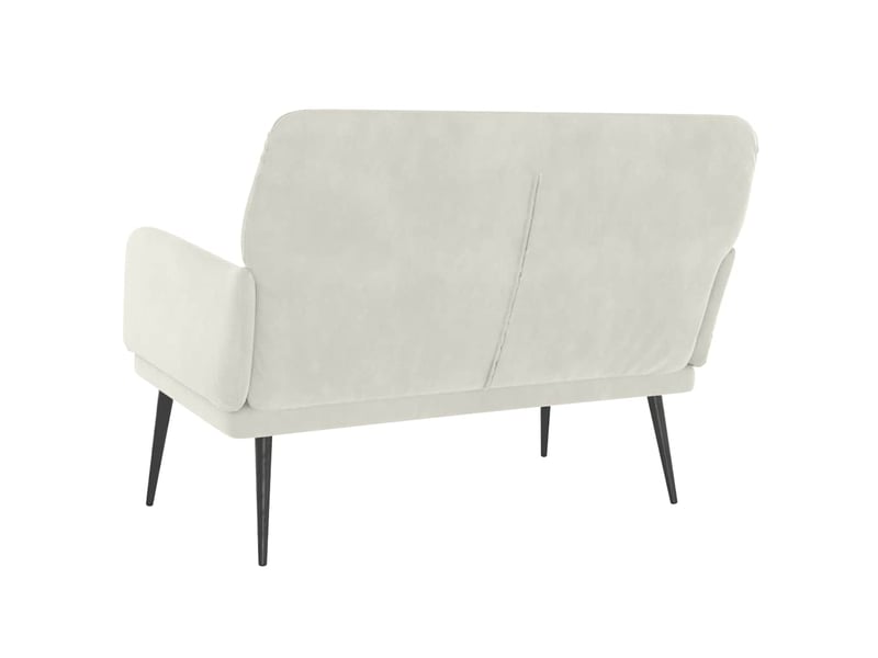  Banc chambre, banc de lit crème 108x79x79 cm velours shl46325  - Conforama E