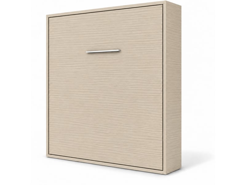  Lit escamotable vertical kola – seulement 34,5cm de profondeur, le confort d’un vrai lit-avec matelas-160x200-cadre vison-façade vison  - Conforama A