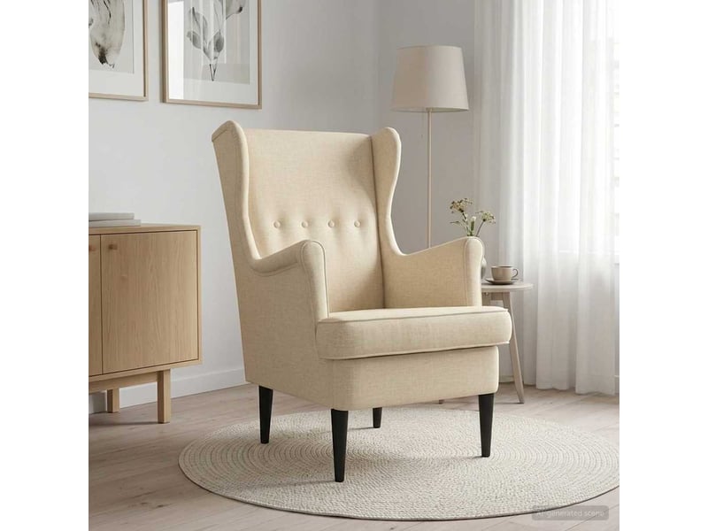  Vidaxl fauteuil crème tissu  - Conforama B