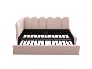 Lit gigogne 90x200 cm BIQZUYA   coloris rose