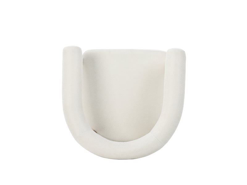  Lot de 6 chaises de salle à manger 48,5x40,5x78 cm, blanc, tissu, métal, style moderne, pieds ajustables, ergonomique  - Conforama E