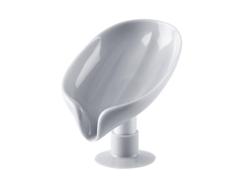  Porte savon ventouse lot de 2, support savon douche, porte eponge evier cuisine, porte-savons avec drain, nettoyage facile séchage rapide sans percage  - Conforama B