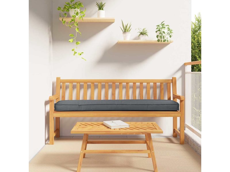 Coussin de palette, coussin de chaise, coussin de canapé tissu oxford anthracite 180 x 40 x 8 cm cf55473 - Conforama B