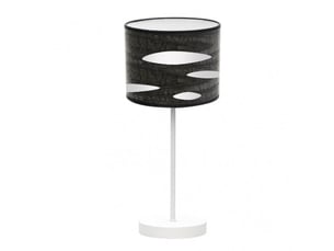 Lampe à poser fabrilamp odra e14 coloris blancbois noir 42 x 17 x 17 cm