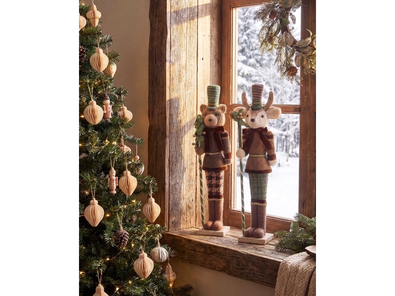 Lot de 2 figurines alatornio 6263 cm ours renne marron - Conforama B