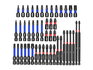 Jeu de 46 embouts de vissage torx, phillips (ph), pozidriv (pz), hex, fente