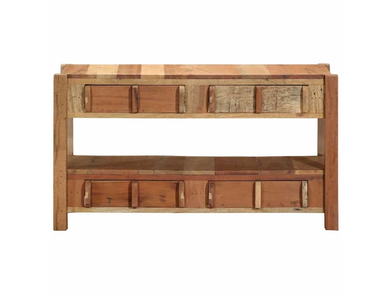  Meuble tv - banc tv - meuble de rangement marron 83 x 33 x 46 cm bois recyclé solide  - Conforama D