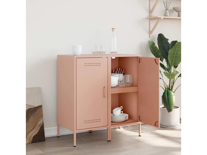  Buffets 2 pcs - bahut - meuble de rangement rose 36x39x79 cm acier  - Conforama C