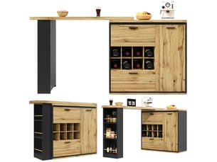 Bar coloris bicolore <strong>MERAX</strong> <strong>table de bar bicolore</strong> - 220 cm