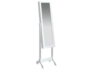 Miroir rectangulaire à fixer coloris blanc <strong></strong>  <strong></strong> - 34 cm x 146 cm