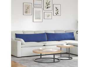 Lot de 2 coussins de canapé, coussins décoratifs bleu police 145 x 40 cm cf59016