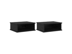 Table de chevet - cabinet de chevet - table de nuit 2 pc chêne noir 40 x 31 x 15 cm