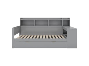 Lit banquette 90x200 cm <strong>ZOVIRA</strong>  <strong></strong> coloris gris