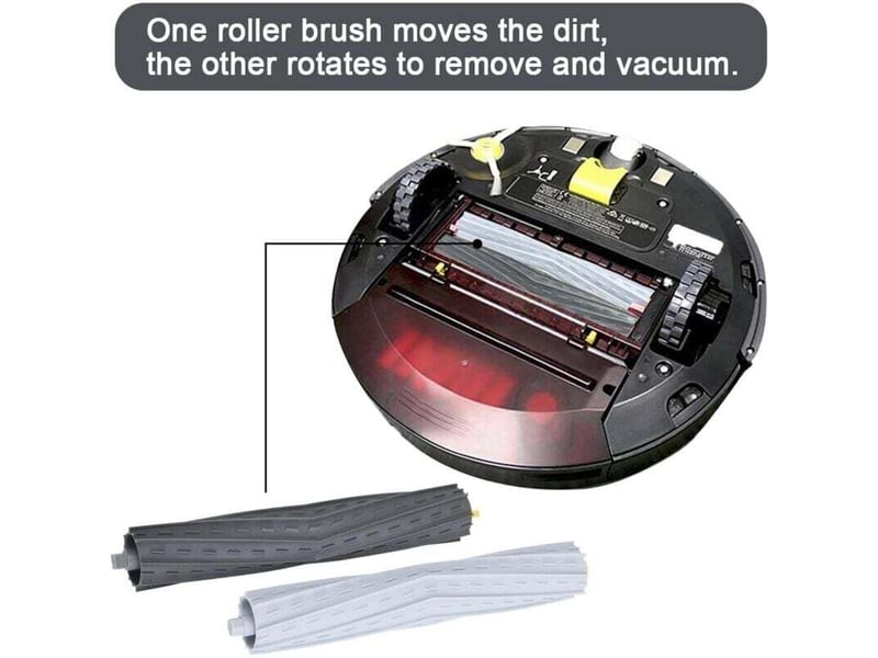  Kit 2 brosses rouleau pour irobot série 800900, compatible roomba 850860870880890960980  - Conforama D