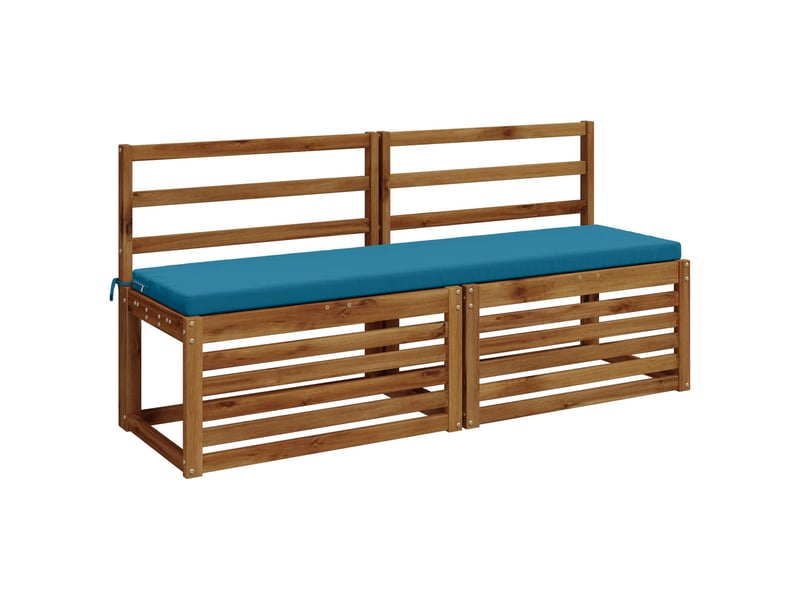  Lot de 2 coussins de banc, coussins d'assise soest 100 % polyester bleu clair cf57099  - Conforama C