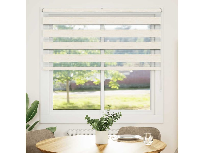  Store zèbre, store de fenêtre beige marbré largeur du tissu 135,9 cm polyester cf48269  - Conforama A