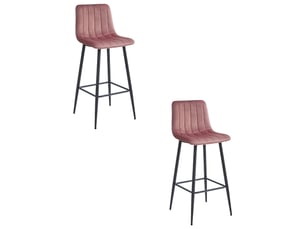 tabouret de bar  <strong>SANS MARQUE</strong>  - rose hauteur d'assise 76 cm vendu Par paire