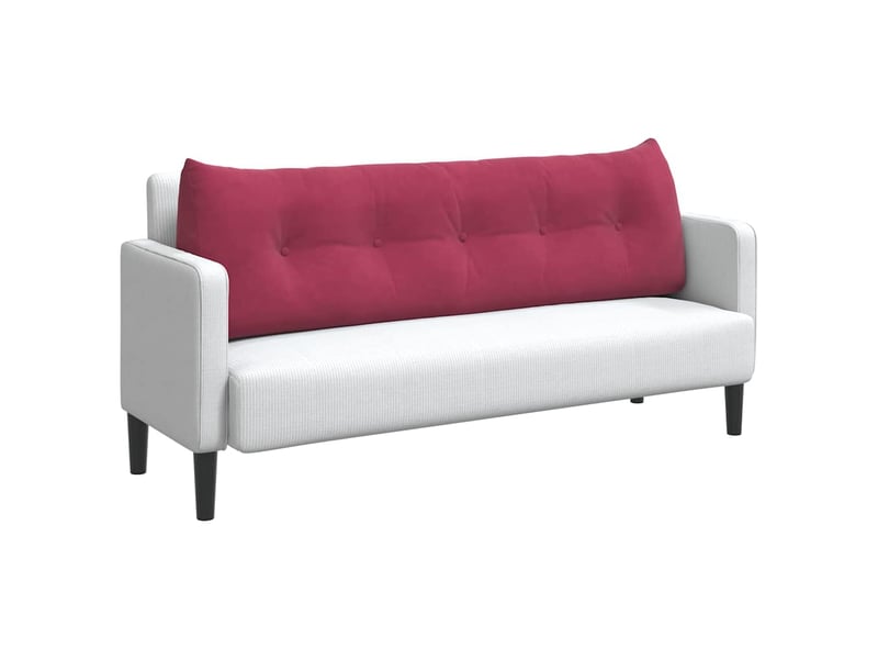  Coussin de dos, coussin de dossier bordeaux 160 x 24 x 50 cm velours cf54588  - Conforama C