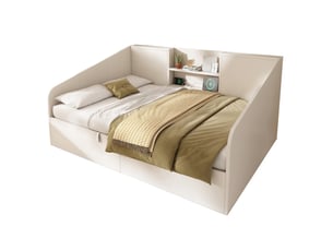 Lit coffre 140x190 cm   OPULERANE TRADING LTD coloris blanc