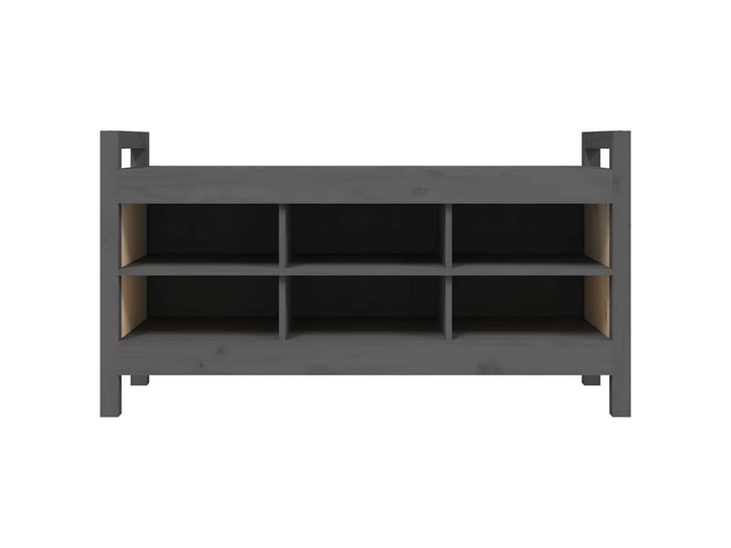  Banc d'entrée, banc interieur gris 110x40x60 cm bois de pin massif  - Conforama C