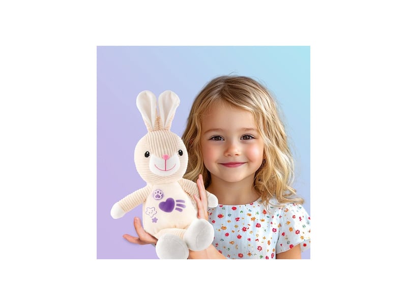  Peluche lapin lumiere magique avec pochoirs adhesifs CTAIR089 - Conforama D