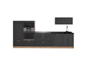 Vicco cuisine, anthrazit-gold landhauschêne de force doré, 340cm sans pt