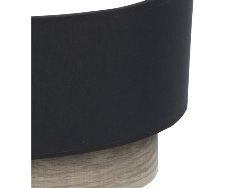  Applique murale fabrilamp tania noir bois gris 1 x e27 15x30x16 cm 188361009 - Conforama C