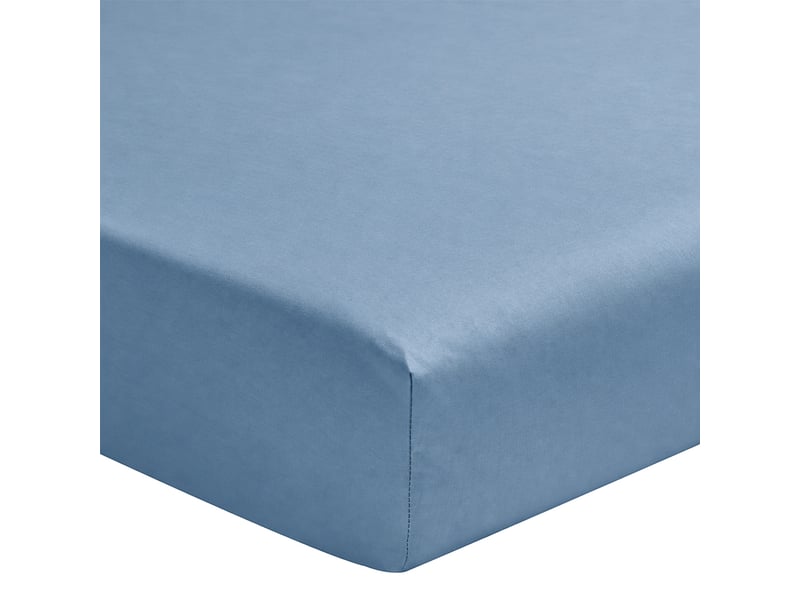  Drap housse uni en percale de coton bio, bonnet de 35cm, les essentiels  - Conforama A