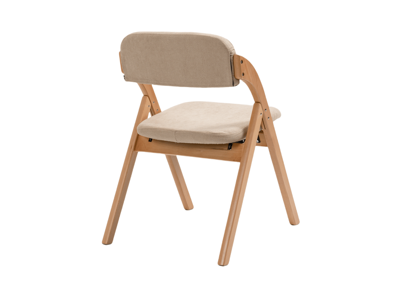  Lot de 2 chaises pliantes, chaises salle à manger, housse d'assise amovible, 4 pieds bois, kaki  - Conforama D